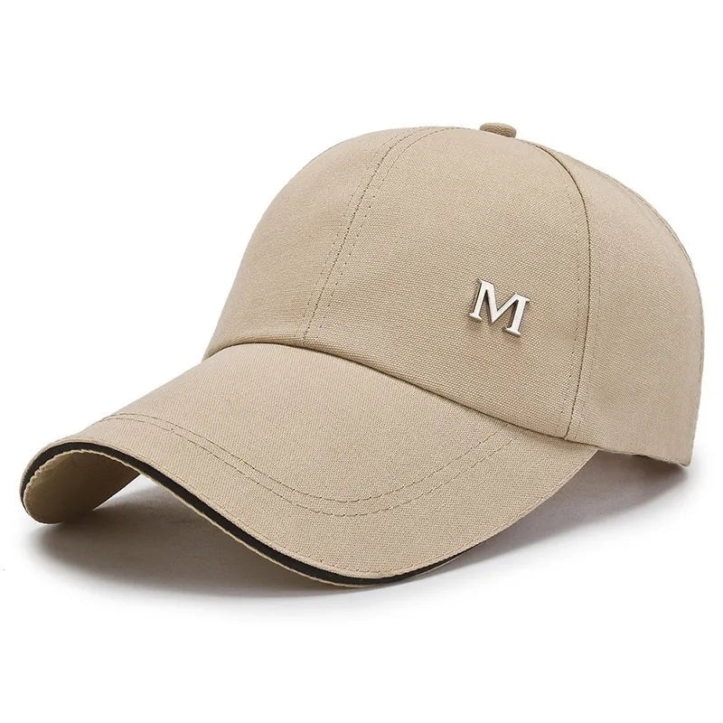 Men Women Baseball Cap Summer Cotton Hat Snapback Hip-Hop Cap Adult Sport Sun Hat Casual Long Brim Sunscreen Golf Cap