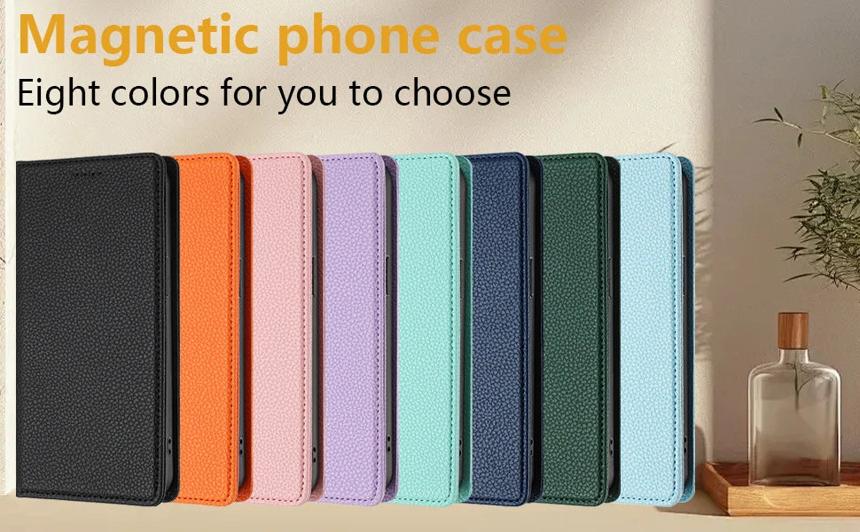 Flip Case For iPhone 16 Pro 15 14 Plus 13 11 Pro Max 12 Mini XR XS 7 8 6S Card holder Magnetic Leather Wallet Satnd Phone Cover