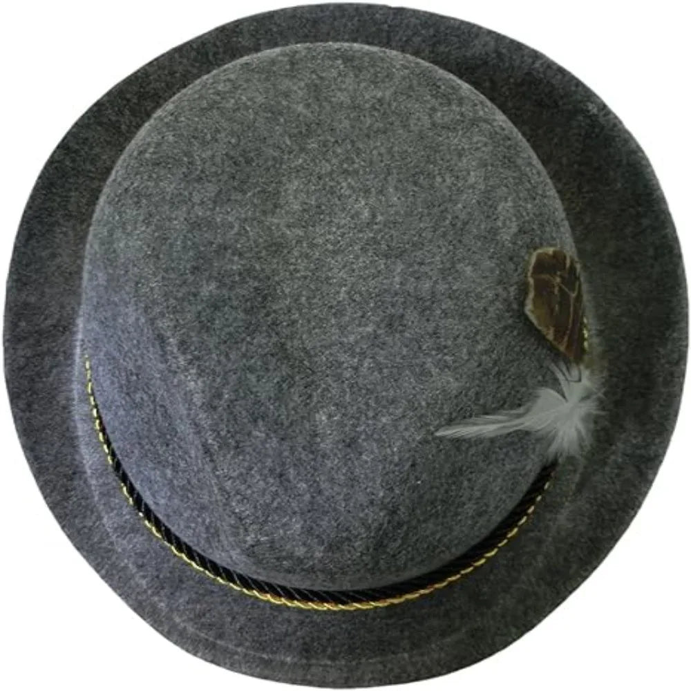 Munich Beer Hats German Oktoberfest Fedora Panama Jazz Feather Felt Hat Halloween Costume Cosplay Cap for Men Woman