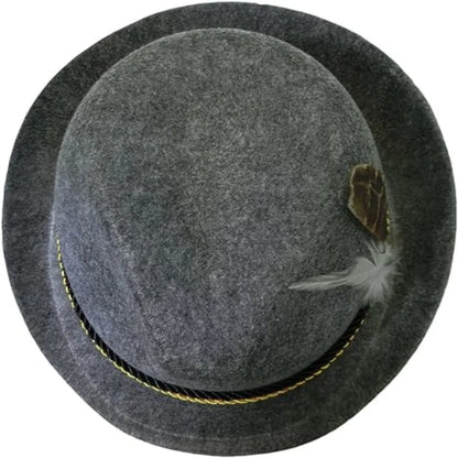 Munich Beer Hats German Oktoberfest Fedora Panama Jazz Feather Felt Hat Halloween Costume Cosplay Cap for Men Woman