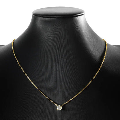Luxury 1/2/3/5CT Real D Color Moissanite Pendant Necklace For Women Men 925 Silver Plated 18K Bridal Neck Fine Jewelry Gift