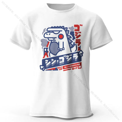 Harajuku Kawaii Animal Printed 100% Cotton T-Shirt, Lightweight Round Neck Short Sleeve Tee, Unisex Casual Wear