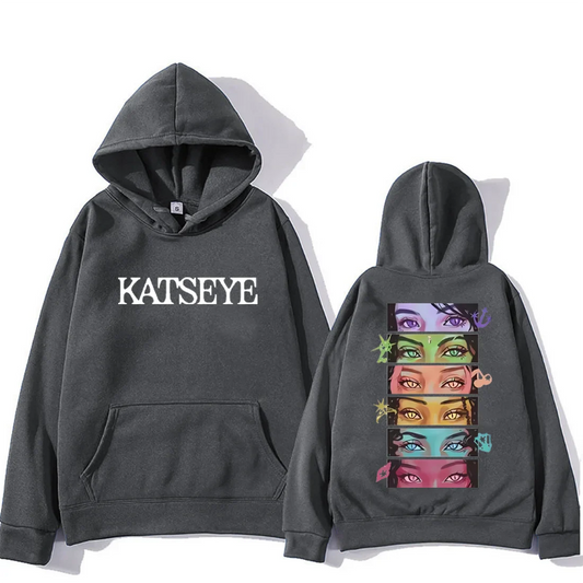 Korean Girl Group KATSEYE Graphics Hoodie Men Women's 2025 Manga Style vintage Fashion streetwear Long Sleeve Fleece Sweatshirts