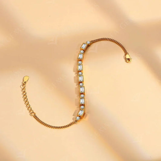 Bracelet de luxe en moissanite couleur D en argent sterling 925, 100 % 2023, pour femme, fiançailles, mariage, soirée, bijou raffiné, cadeau