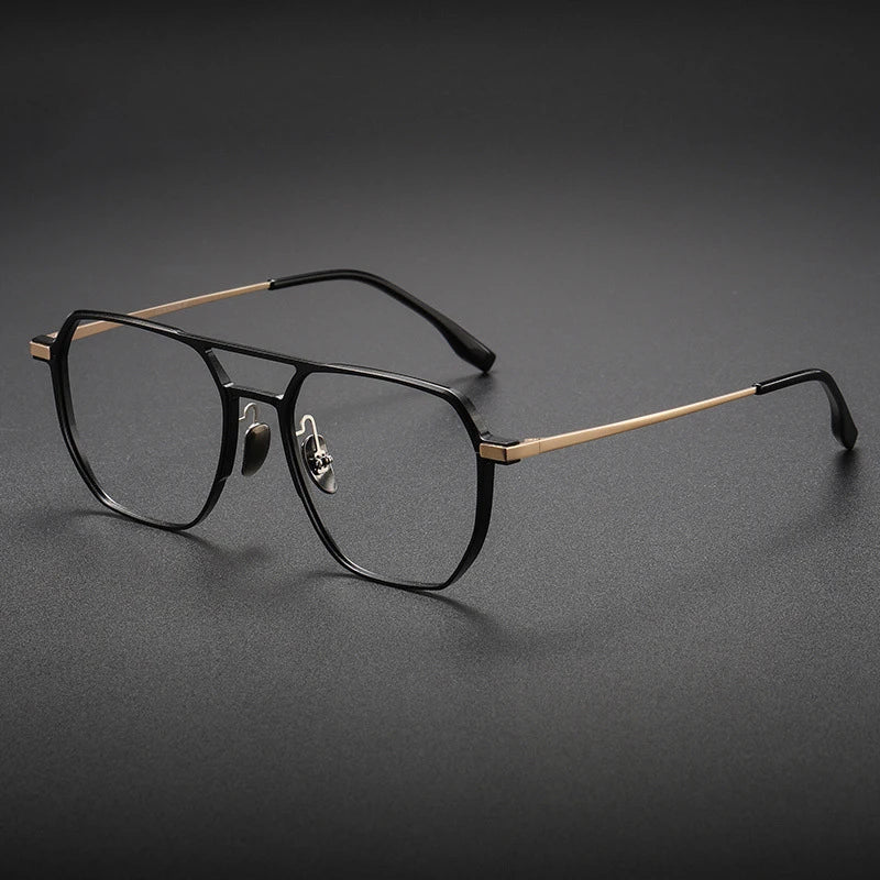 Large Frame Aluminum Frame Titanium Business Anti-Blue Light Reading Glasses Men Ladies Customizable Prescription ZY-20239