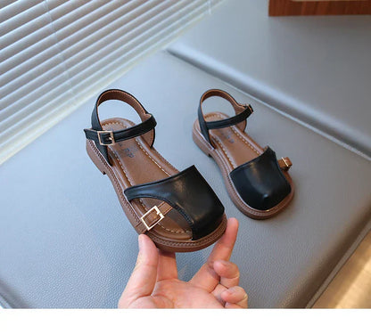 Summer Quick-Dry Children’s Sandals for Girls Non-Slip Soft Sole Toddler Flats Shoes  Princess Style Shoes Party School Elegant