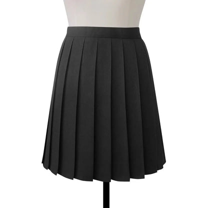 Women High Waist Pleated Midi Skirt Y2k Summer Knee-length Preppy Style Harajuku  Hot Street School Cosplay Casual Female Faldas