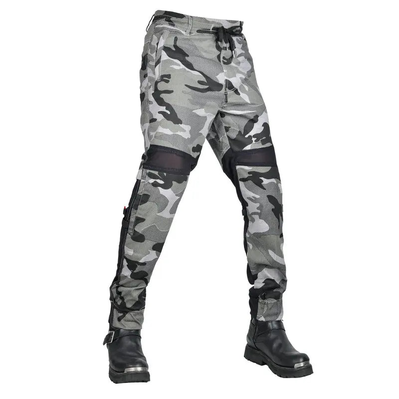 Summer Riding Knight Jeans With Protect Gear Pocket Net Motorcycle Pants  Pantalones Motocicleta Hombre Featherbed Jeans Gears