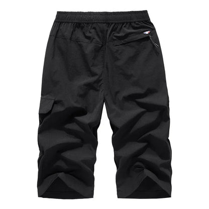 Mens Summer Shorts 2024 Large Size 5xl 6XL 7XL 8XL Quick Dry Breeches Bermuda Male Elastic Stretch Zipper Pocket Long Short Men