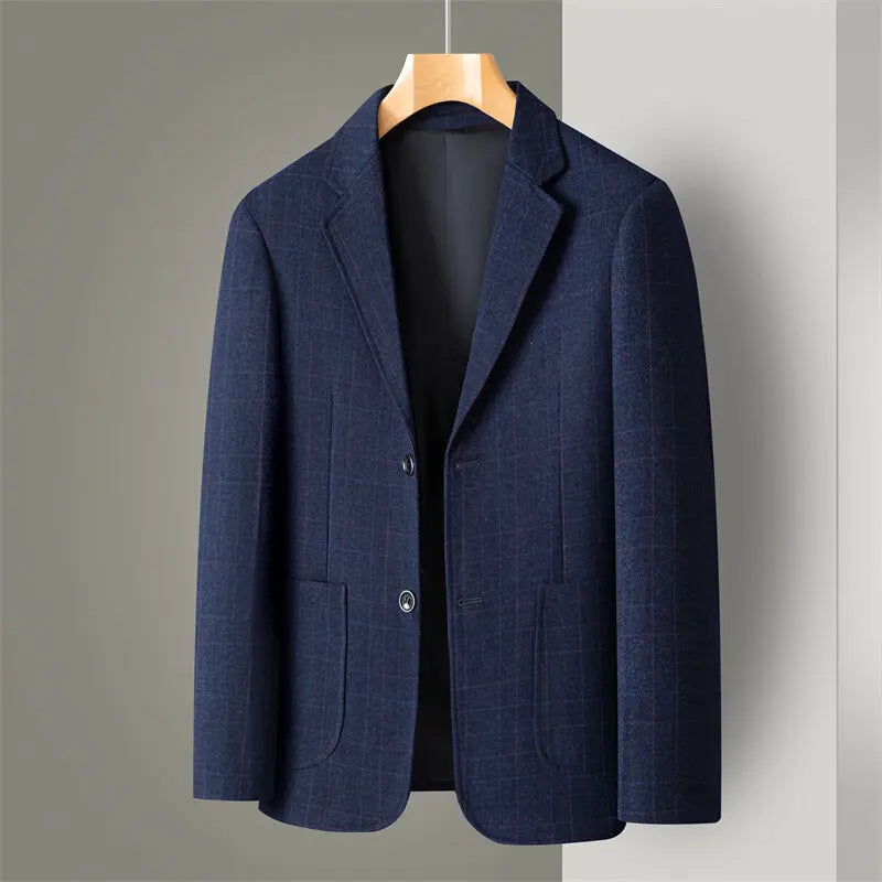 2025 New Business Dinner Gentleman Slim Gentleman Group Dress Fashion Men British Style Dress Best Man Plaid Plaid Plaid Blazer