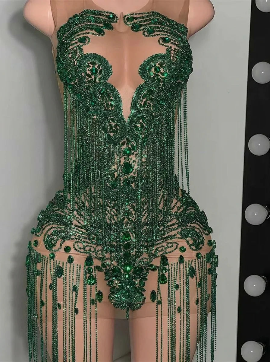 Sexy Gold Crystals Short Prom Dress Luxury For Black Girsl Diamonds Beads Tassels Homecoming Gown Birthday Dress Customized 