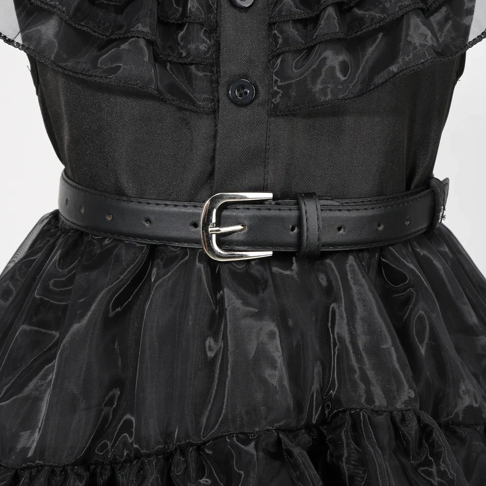 Black Princess Costume Girls Kids Black Gothic Dress
