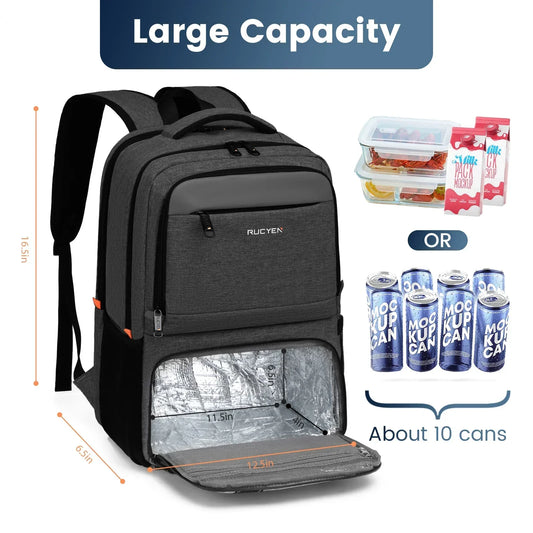 Lunch Backpack Insulated Cooler Picnic Bag Multifunctional Travel Bag Large Capacity Outdoor Picnic Camping Waterproof Backpack