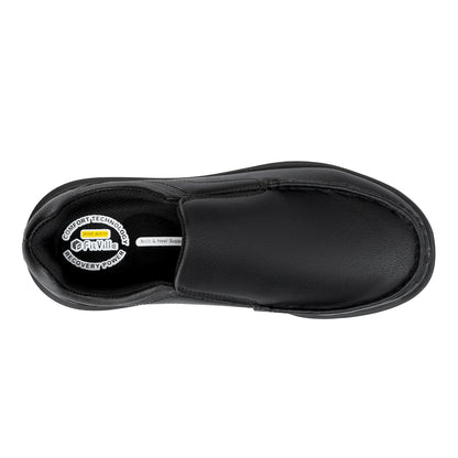 Men'S Loafers Slip-On Casual Shoes Leather Shoe Wide Width Lightweight For Swollen Feet With Arch Support Pain Relief