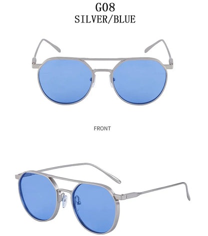 Heavy Metal Sunglasses For Men Round Steampunk Sunglasses Women Trendy Luxe Punk Fashion Glasses Gafas De Sol Hombre Zonnebril