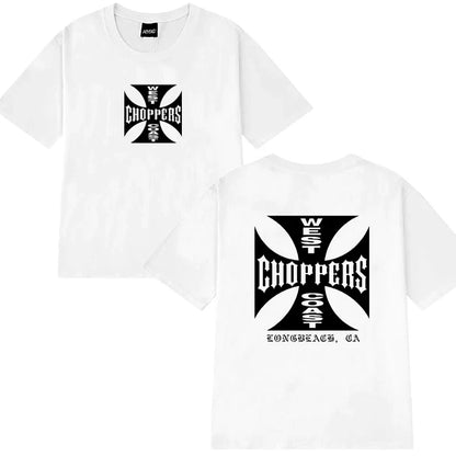 New in Summer Fashion Y2k T Shirts Men Women West Coast Choppers Print short sleeve T-shirt Unisex Casual 100% Cotton clothing