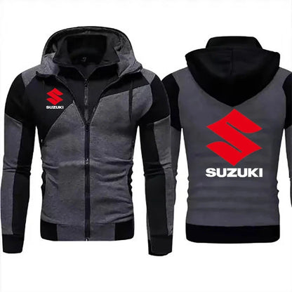 men's hoodie, motorcycle hoodie, couple's vacation two outdoor sports, casual and fashionable warm zipper hoodie