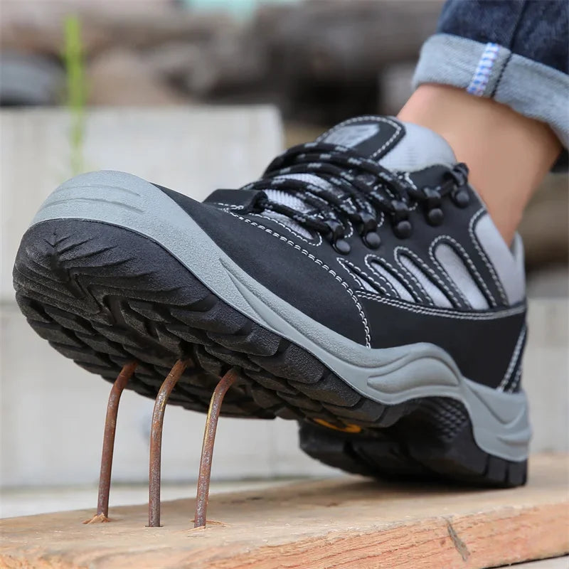 Men Steel Toe Safety Shoes Indestructible Construction Working Shoes Protection Male Footwear Breathable Hiking Industry Boots