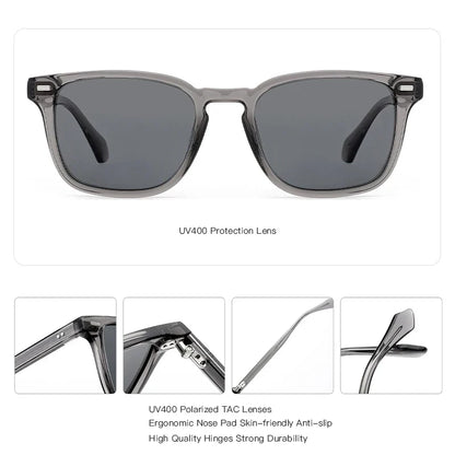 Acetate UV400 Polarized Sunglasses Prescription Custom Women Men  Square Optical Sun Glasses