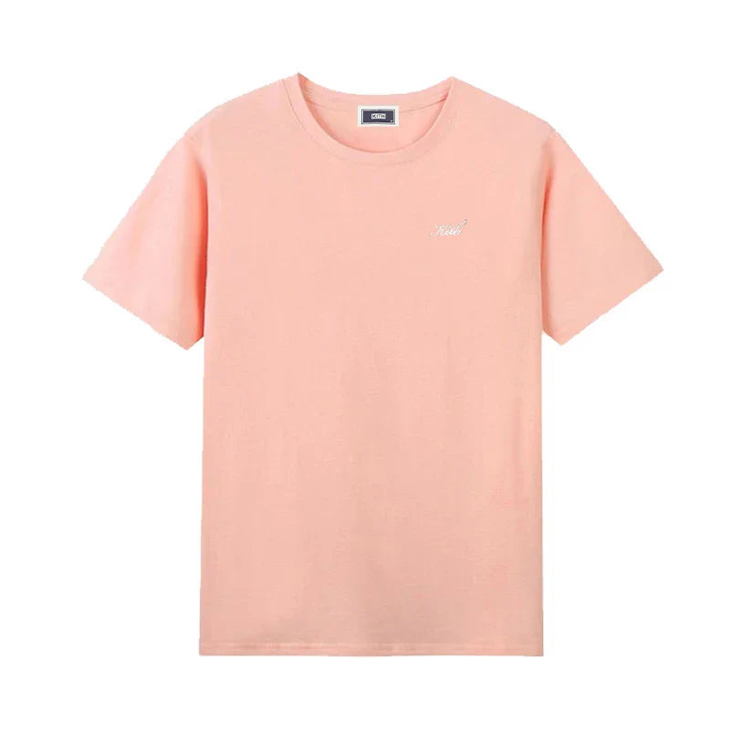 Summer Exported to Japan Korean Cotton Men Women T-shirt Embroidery letter Logo Couple Casual Loose O-Neck Short Sleeve Tees