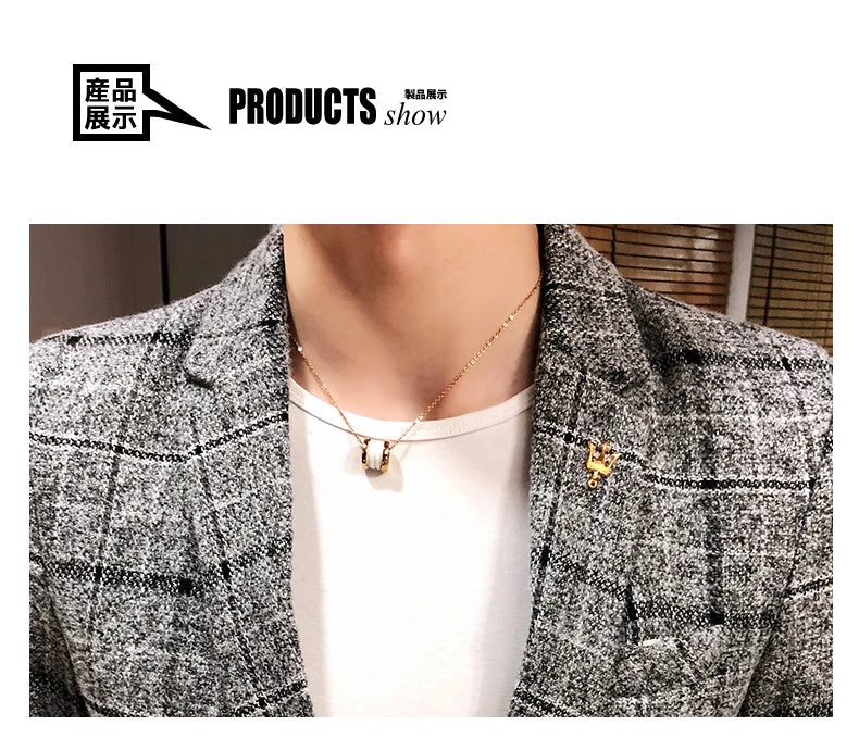Men Checked Suit Jacket 2023 Spring New Linen Slim Suit Jacket Fashion One-button Business Casual Jacket Large M-5XL Suit Jacket