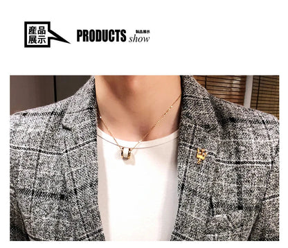 Men Checked Suit Jacket 2023 Spring New Linen Slim Suit Jacket Fashion One-button Business Casual Jacket Large M-5XL Suit Jacket