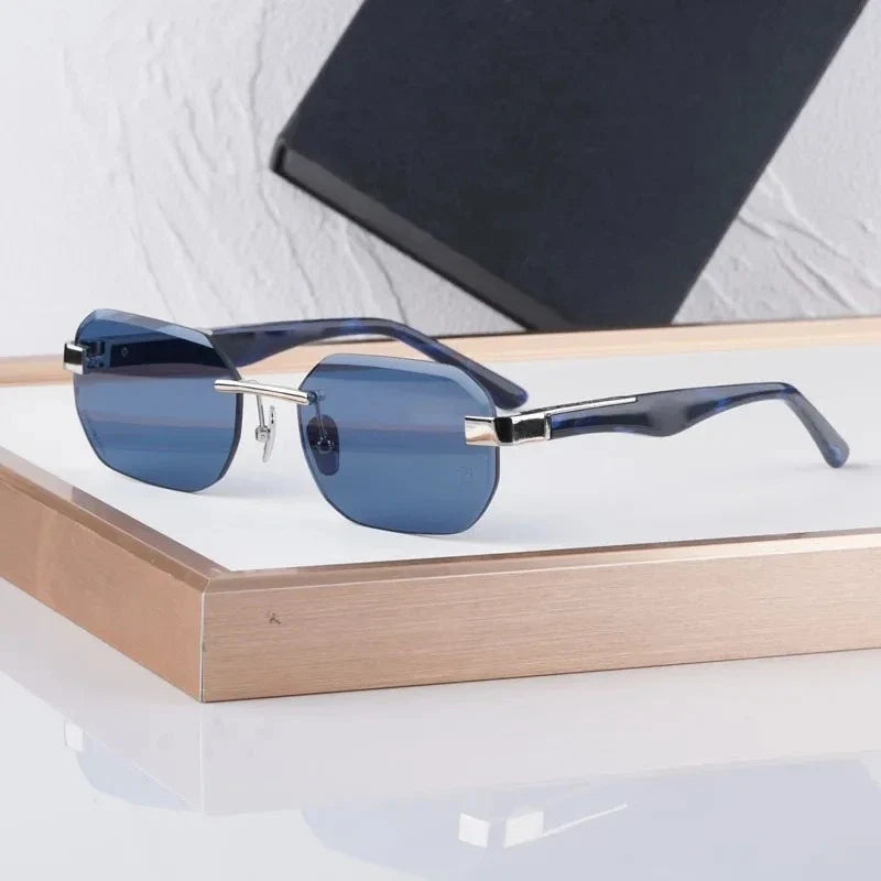 Boundless Germany Designer Sunglasses Square Men Women Alloy Acetate Luxury Brand Trendy Classical Diamond Cutting UV400 Gafas