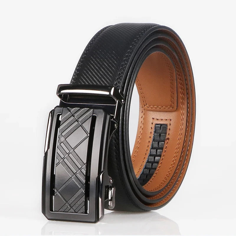 Men's Genuine Cowhide Belt With Automatic Buckle