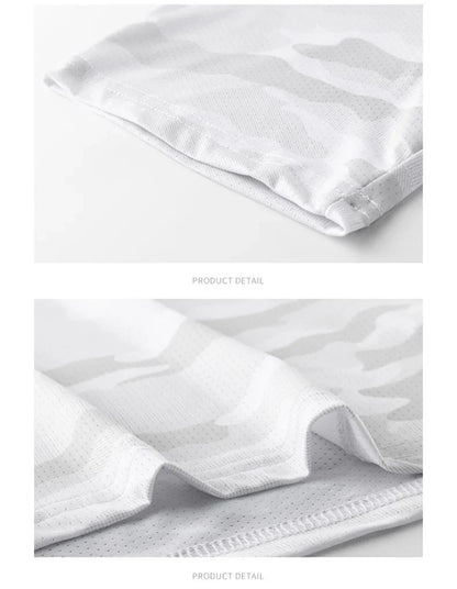 Functional Fabric Mosquito-Resistant Antibacterial Sweat-Wicking Ice Feeling 2025 New Ice Silk T-Shirt Men's Short Sleeve Thin Q