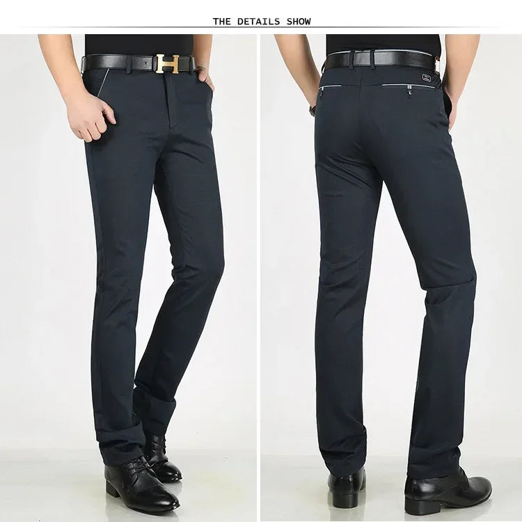 Men's Suit Pants High Quality Summer Men Dress Pants Straight Business Mens Formal Pants Big Size Classical Trousers