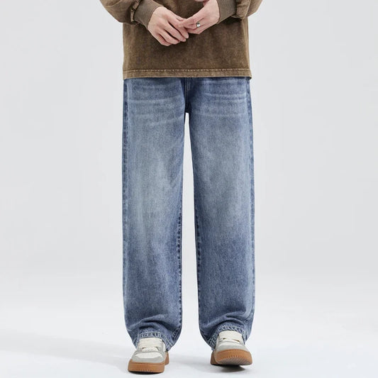Y2k Vintage Baggy Jeans for Men Straight Fashion Streetwear Loose Denim Trousers Male Brand Clothing Oversize Wide Pants Korean