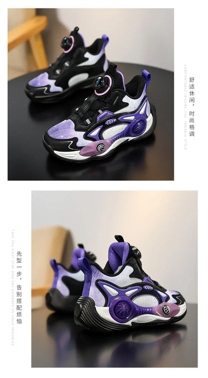 Children‘s Basketball Shoes Non-slip Waterproof Basketball Training Sneakers Boys Girls Cushioned Athletic Shoes Running Shoes