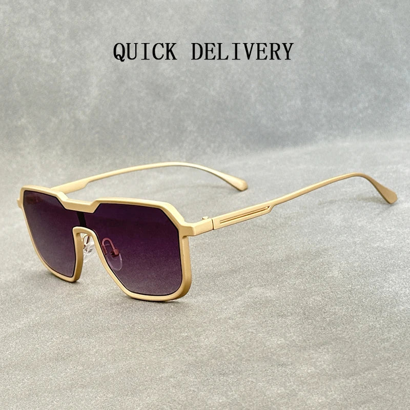 Heavy Metal Sunglasses For Men Steampunk Fashion Glasses Vintage Shades Retro Square Gafas De Sol Hombre Lunette De Soleil Homme