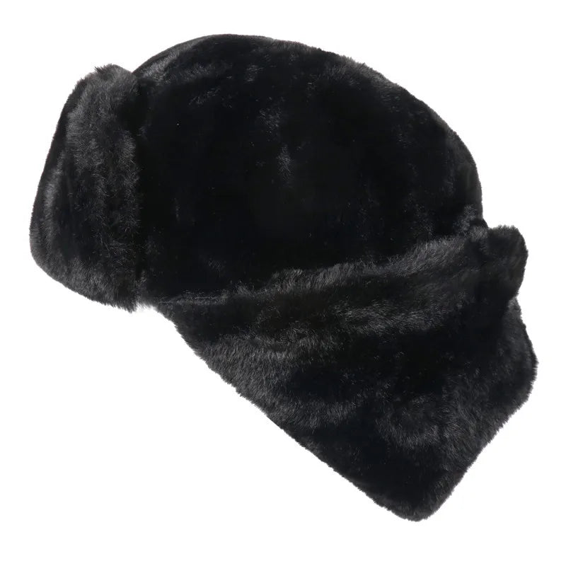 Trooper Hat with Emblem Earflap gorro ruso sovietico  winter hat Thick Warm Winter Outdoor Cap for Men Women Hiking Skiing