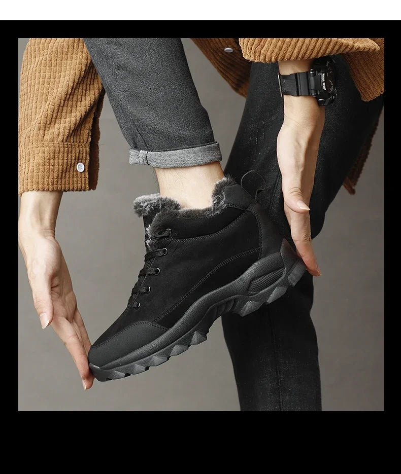 Men Sneakers Man Hiking Shoes Outdoor Mountain Boots Climbing Shoes Zapatos De Hombre Winter Boots Tennis Black Sneakes