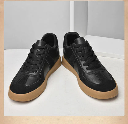 Invisible Height-Increasing Shoes 8cm German Training Shoes for Men, Summer Breathable Casual Sneakers, Genuine Leather Retro Versatile Forrest Gump Shoes 6cm