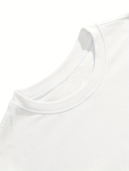 Men's Summer 100% Cotton Fashion 1898 Brooklyn New York Loose Casual Sports Round Neck Short Sleeve T-shirt Versatile Top