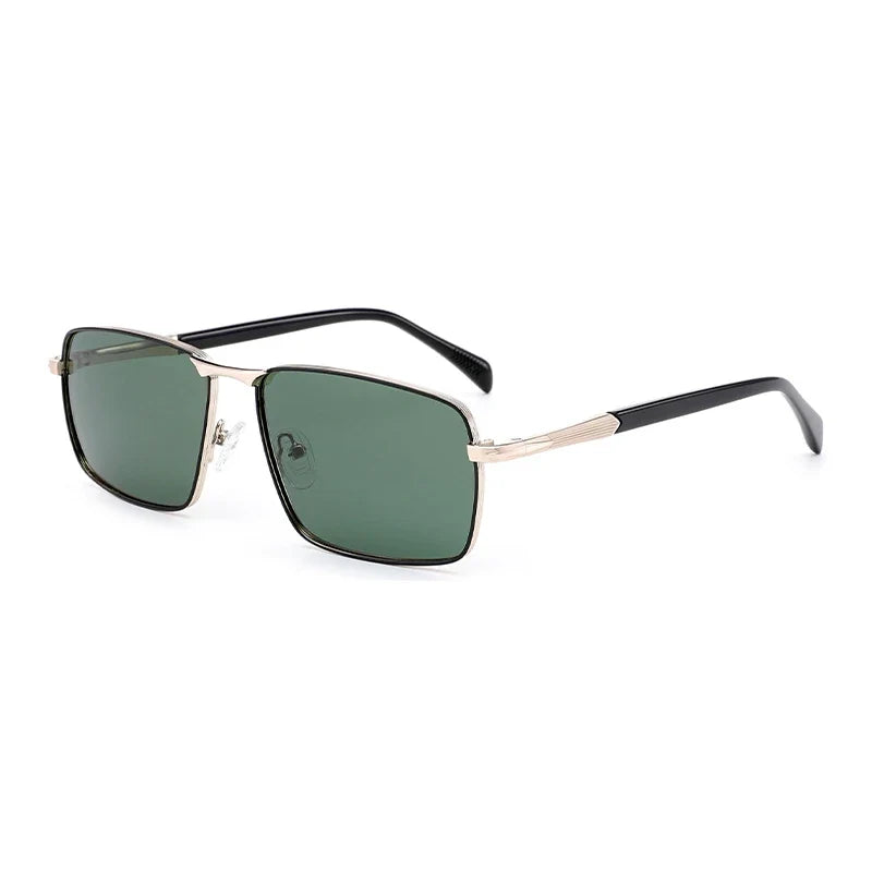 Fashion Myopia Polarized Prescription Sunglasses Men Trendy Metal Uv400 Protection Pilot Corrective Sun Glasses