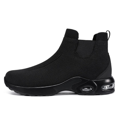 Steel Toe Shoes for Men Women Water Resistant Work Boots Non Slip Safety Sneakers Slip On Industrial Air Cushion Chelse