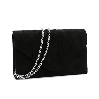 Silver Clutch Bags Envelope Design Women Evening Bags Velvet Cover Chain Shoulder Casual Party Dinner Handbags Banquet Prom Purs