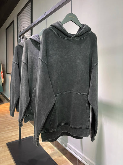 Y2K Washed Hoodies Vintage Cotton Women Men Skull Cross Print Hooded Sweatshirts Oversize Hip Hop Male Pullover Winter Clothes