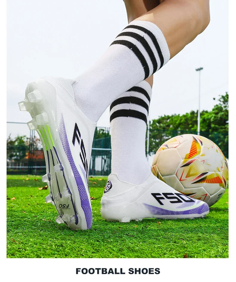 New Men Football Boots High-quality Soccer Shoes Sneakers Match Indoor Non-Slip Grass Cleats Mid-top Light Hot-selling Outdoor