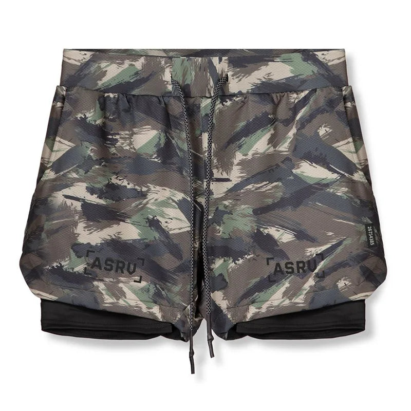 Men's Summer Quick Dry Running 2 in 1 Shorts Sports Jogger Short Pants Male Gym Fitness Workout Sweatpants Plus Size M-5XL