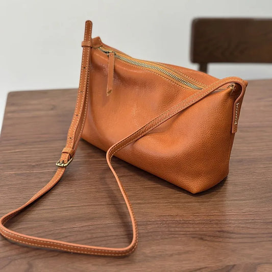 2026 New Genuine Leather Versatile Women's Small Bag Soft Cowhide Lightweight Shoulder Crossbody Bags