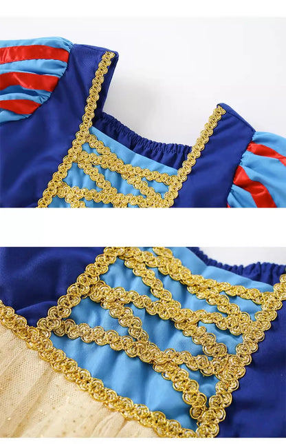 Kids Girl Snow White Dress Summer Short Sleeved Birthday Party Elsa Princess 2026 New Halloween Costume for Girls 2-8 Years Old