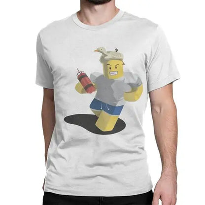 Shedletsky Blame John Forsaken Gaming T Shirts Meme 100% Cotton Tops Men Women Short Sleeve Tee Shirt Graphic Printed T-Shirts