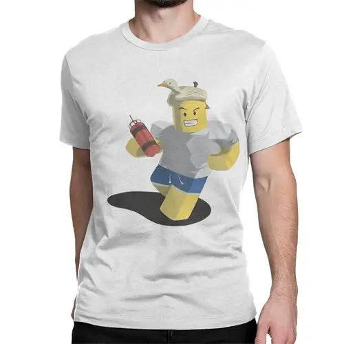 Shedletsky Blame John Forsaken Gaming T Shirts Meme 100% Cotton Tops Men Women Short Sleeve Tee Shirt Graphic Printed T-Shirts