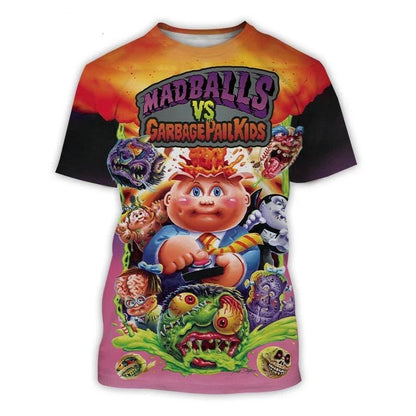 Cartoon Garbage Pail Kids Graphic T-shirts 3D Print Kid Anime Tees Fashion Men Women Short Sleeve O-Neck Tshirt Harajuku Y2k Top