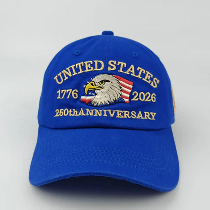US 250th Anniversary Cap Adjustable Retro Washed Patriotic Cap US 250th Anniversary Tribute Hat Trucker Hat for Men & Women