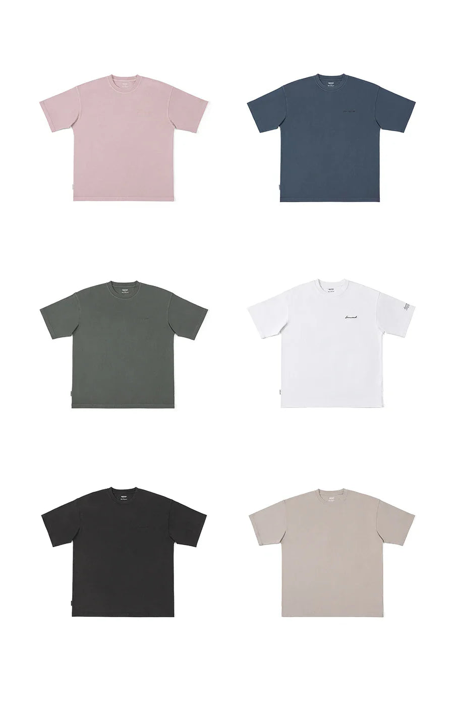 2026 Summer New Super Loose Heavyweight 320gsm 100% Cotton Washed Vintage T-shirts Men Plus Size Logo Embroidery Tops